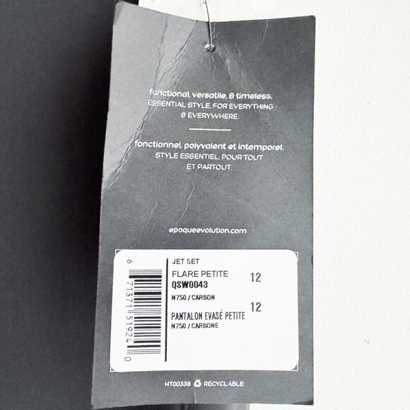 Epoque Evolution Flare Petite Side Slit Pants Black 12 - Picture 4 of 7
